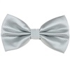Light Grey Satin Bow Tie and Pocket Square