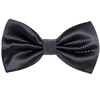 Dark Grey Satin Bow Tie and Pocket Square