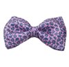 Pink Bow Tie and Pocket Square with Blue Paisley