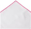 White and Pink Cotton Pocket Square
