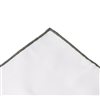 White and Green Cotton Pocket Square