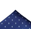 Dark Blue Pocket Square with Skulls
