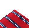 Red Pocket Square with Stripes