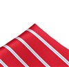 Red Pocket Square with Stripes