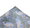 Blue Silk Pocket Square with Stork