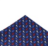 Blue Silk Pocket Square with Elephants