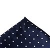 Dark Blue Pocket Square with White Dots