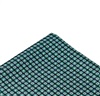 Blue Silk Pocket Square with Green Drawing