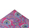 Fuchsia Paisley Silk Pocket Square