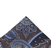 Brown Paisley Silk Pocket Square