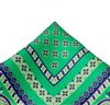 Green Silk Pocket Square with Purple Paisley