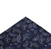 Blue Pocket Square with Royal Blue Paisley