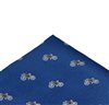 Royal blue Pocket Square with Yellow Bicycles