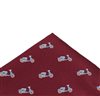 Garnet Pocket Square with Blue Scooter