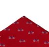 Red Pocket Square with Blue Bicycles