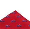 (6833) Garnet Pocket Square with Blue Scooter