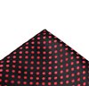 Black Pocket Square with Red Dots