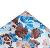 Brown Silk Pocket Square with Flowers