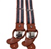 Grey and Orange Stripes Skinny Elastic Braces