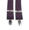 Blue and Burgundy Striped Elastic Braces