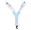 Sky Blue with Brown Dots - Boys' Elastic Braces