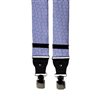 Royal Blue Natural Silk Elastic Braces with Pink Flowers