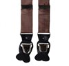 Brown Natural Silk Braces with Blue Dots