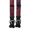 Red Natural Silk Elastic Braces Paisley