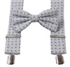 Grey Braces and Bow Tie with Paisley