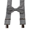 Grey with Black Dots Braces and Bow Tie